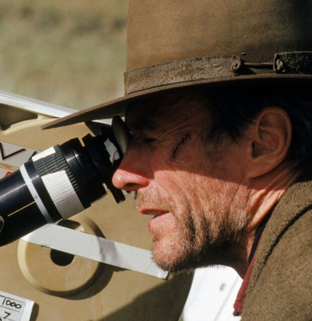 Clint Eastwood on the set of "Unforgiven" (1992)