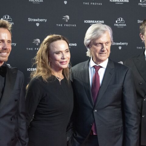 Jasper Pääkkönen, Lena Olin, Lasse Hallström and Andrei Alén at THE FREYAS